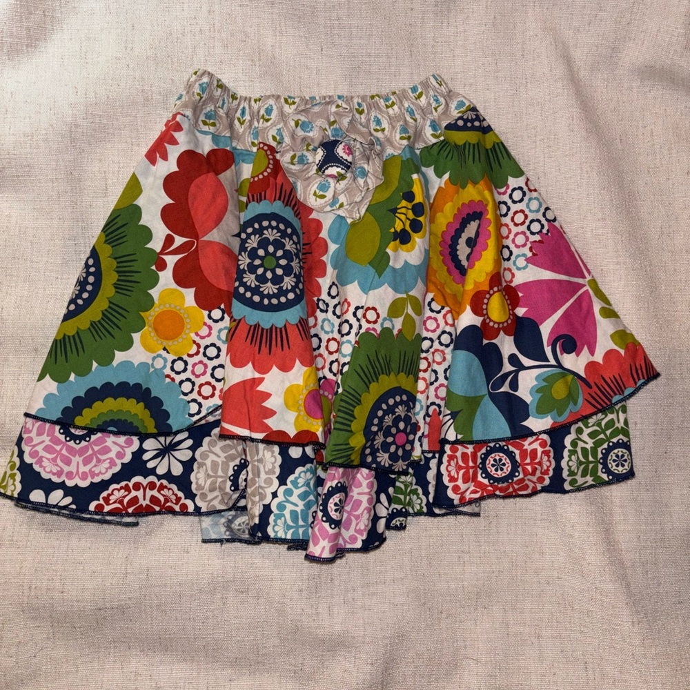 Colorful Floral Kids Skirt